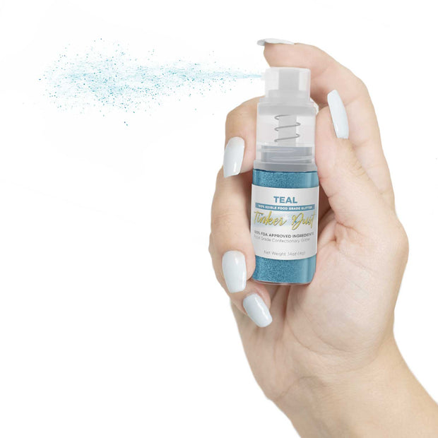 Teal Tinker Edible Glitter Spray 4g Pump | Tinker Dust®-Brew Glitter®