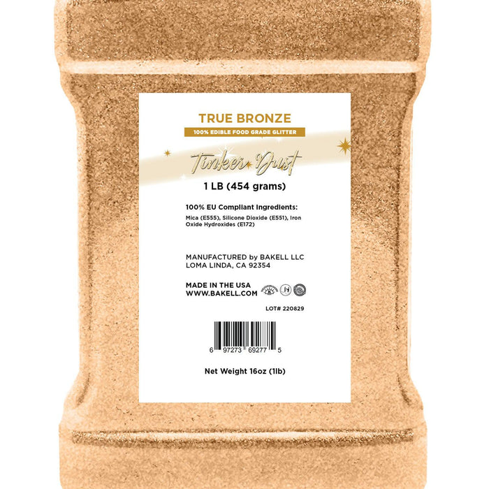 True Bronze Tinker Dust Edible Glitter | EU Compliant Bulk Sizes-Brew Glitter®