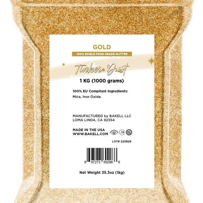 True Gold Tinker Dust Edible Glitter | EU Compliant Bulk Sizes-Brew Glitter®