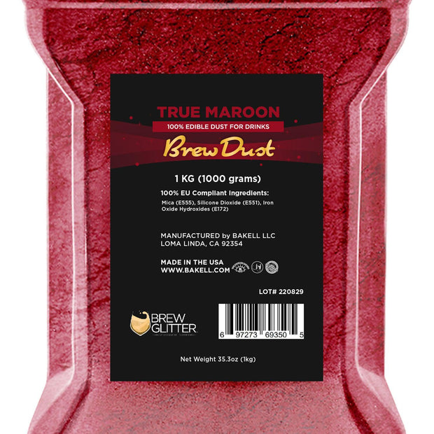 True Maroon Brew Dust by the Case | EU Compliant Wholesale-Brew Glitter®