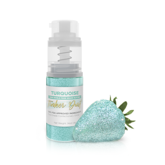 Turquoise Tinker Edible Glitter Spray 4g Pump | Tinker Dust®-Brew Glitter®