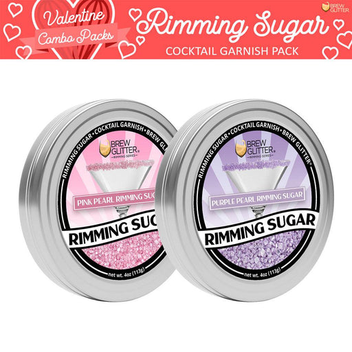 Valentine's Day Beverage Rimming Sugar Mi Amor Combo (2 PC SET)-Brew Glitter®