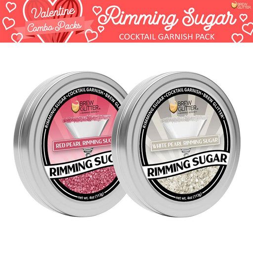 Valentine's Day Beverage Rimming Sugar Sweetheart Combo (2 PC SET)-Brew Glitter®