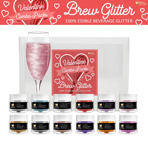 Valentine's Day Collection Brew Glitter Combo Pack A (12 PC SET)-Brew Glitter®