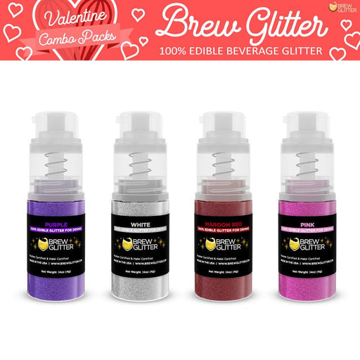 Valentine's Day Collection Brew Glitter Mini Pump Cupid-Approved Combo (4 PC SET)-Brew Glitter®