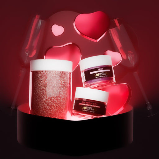 Valentine's Day Collection Brew Glitter + Red Pearl Sugar Sand Cocktail Rim + Heart Gift Set-Brew Glitter®