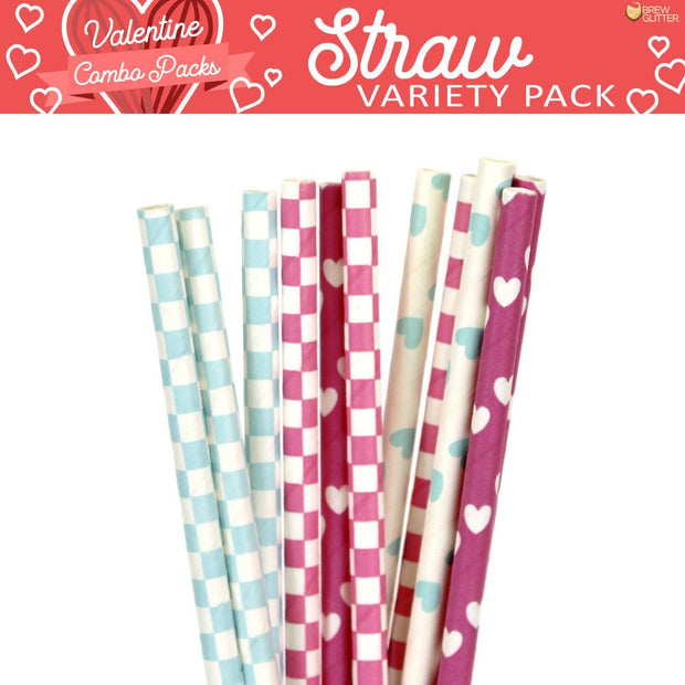 Valentine's Day Collection Stirring Straws Combo Pack A (4 PC SET)-Brew Glitter®