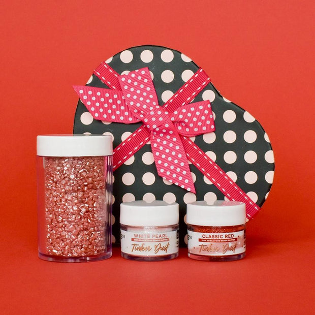 Valentine's Day Collection Tinker Dust + Red Pearl Sugar Sand Cocktail Rim + Heart Gift Set-Brew Glitter®