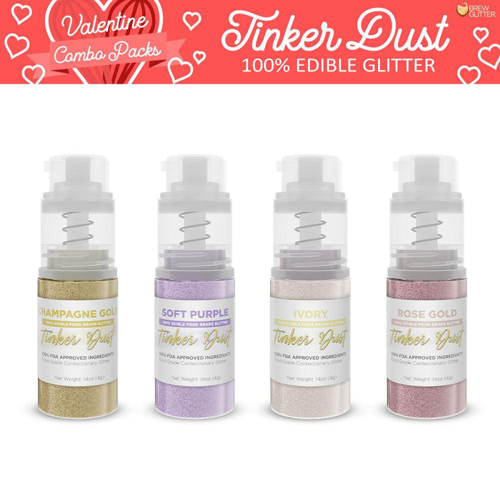 Valentine's Day Tinker Dust Mini Pump Always In My Heart Combo (4 PC SET)-Brew Glitter®