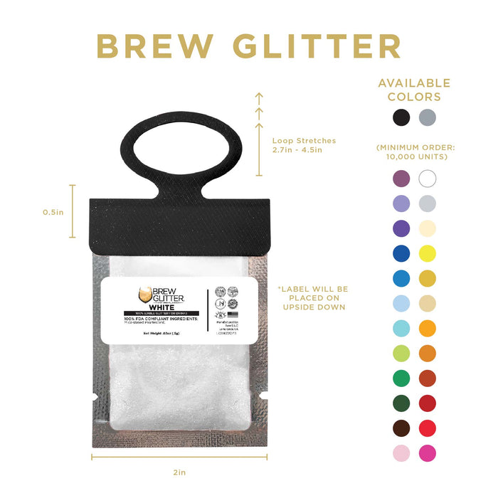 White Brew Glitter® Necker | Wholesale-Brew Glitter®