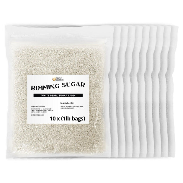 White Pearl Cocktail Rimming Sugar | Bulk Sizes-Brew Glitter®