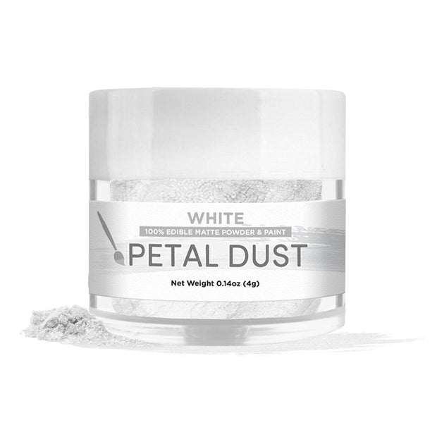 White Petal Dust Food Coloring Powder | 4 Gram Jar-Brew Glitter®