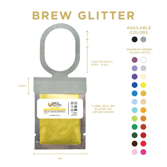 Yellow Brew Glitter® Necker | Wholesale-Brew Glitter®