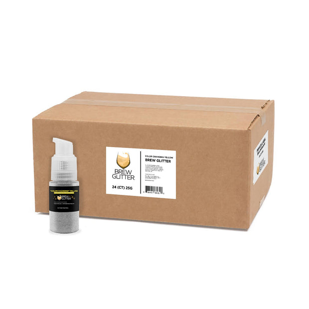 Yellow Color Changing Brew Glitter Spray Pump Wholesale by the Case-Brew Glitter®