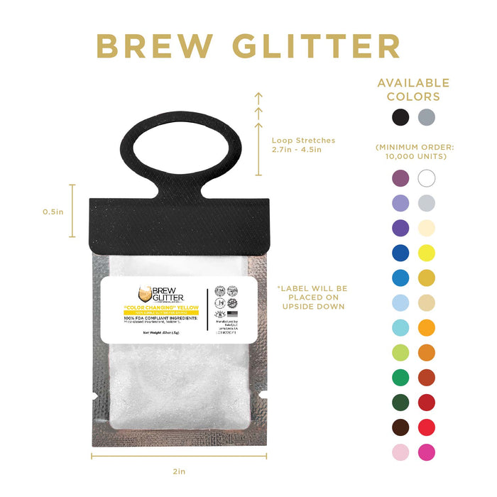 Yellow Color Changing Brew Glitter® Necker | Wholesale-Brew Glitter®