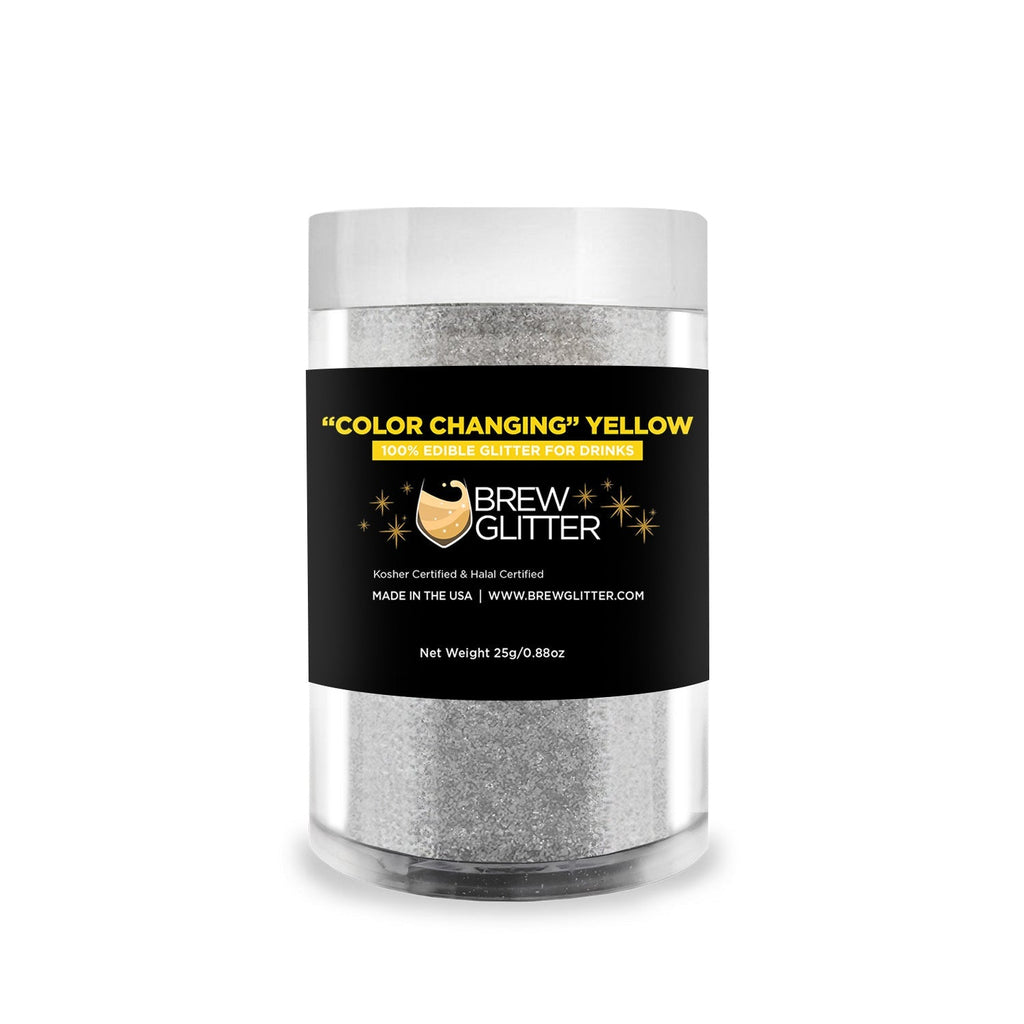 Buy Yellow Edible Color Changing Brew Glitter, Bulk Size, $$36.95 USD