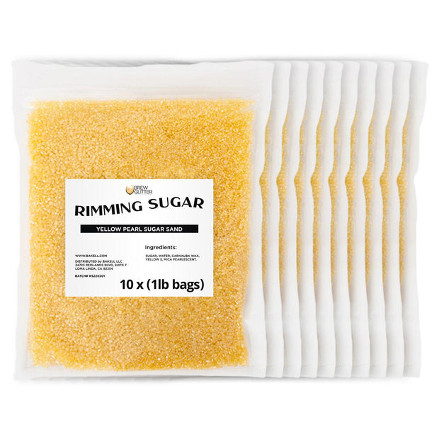 Yellow Pearl Cocktail Rimming Sugar | Bulk Sizes-Brew Glitter®